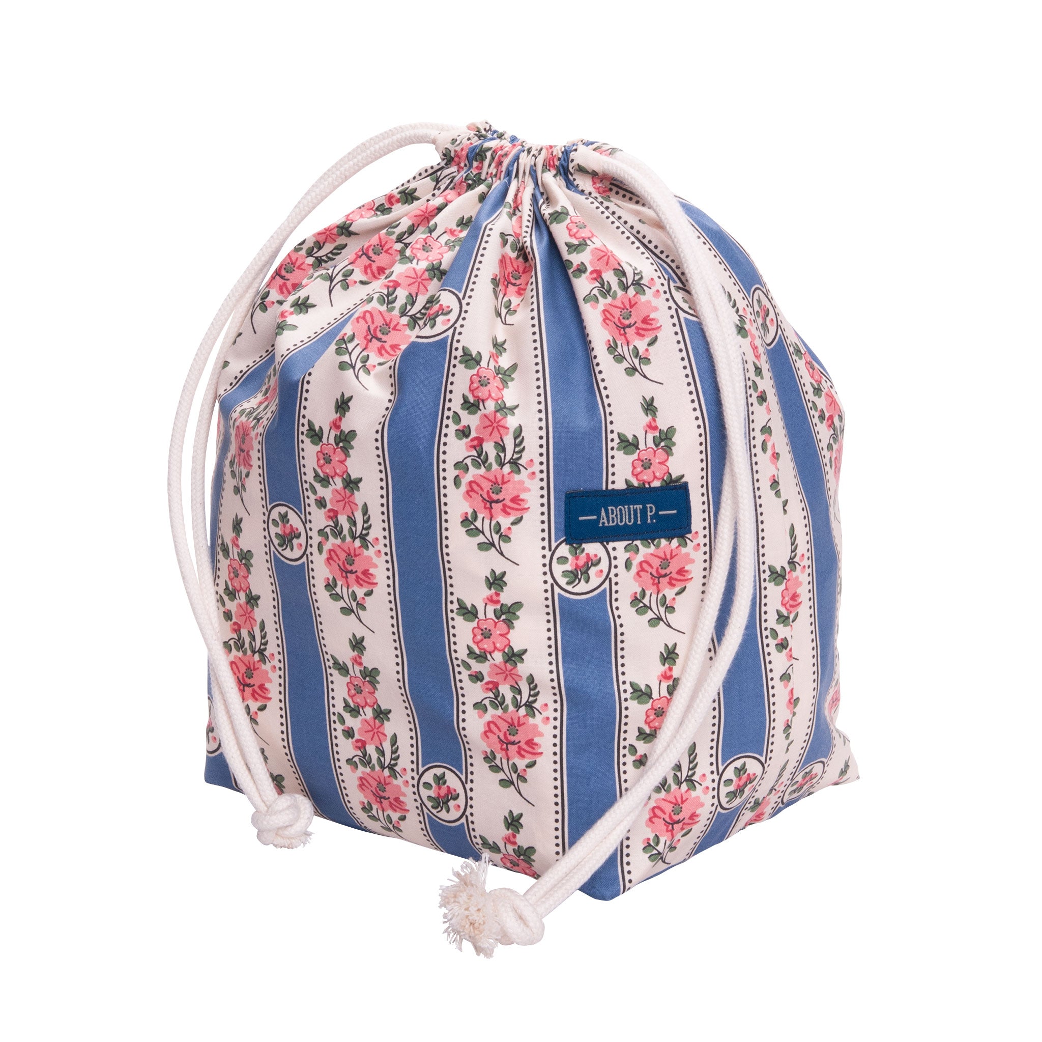 Aboutp original 100% cotton blue bread&toilette bag