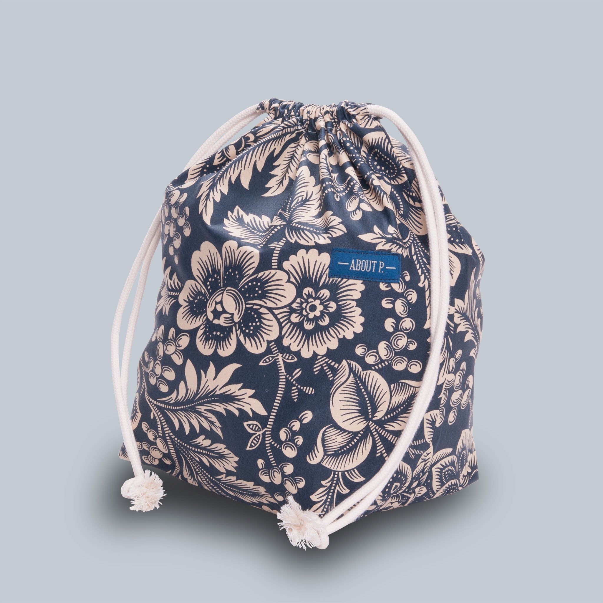 Aboutp original 100% cotton bread&toilette blue bag