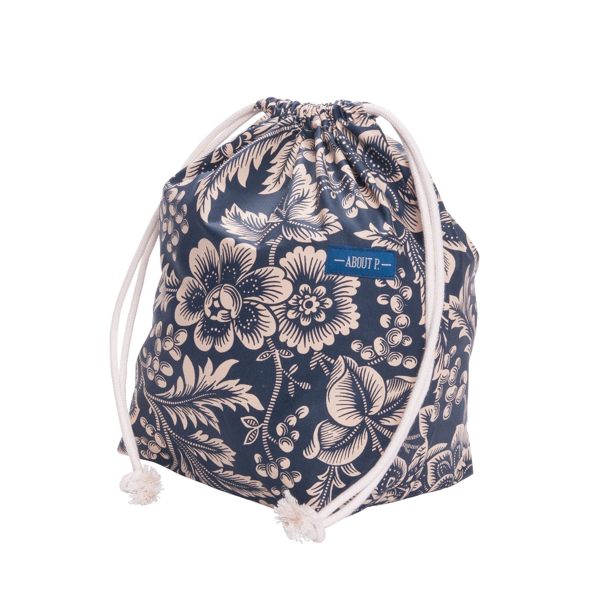 Aboutp original 100% cotton bread&toilette blue bag