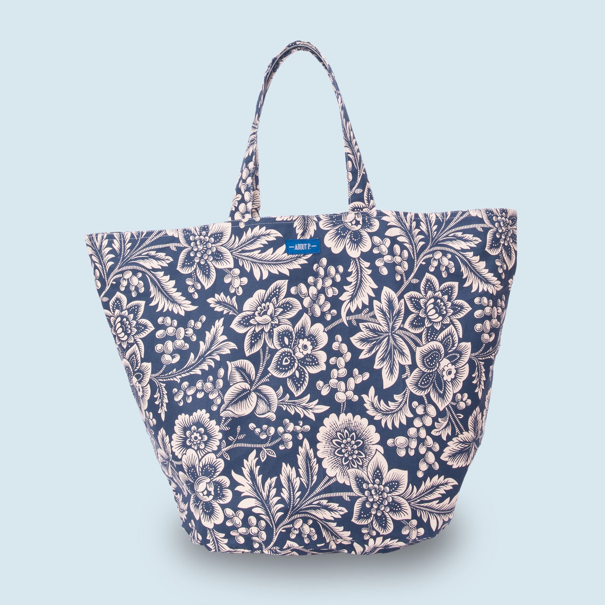 Aboutp original 100% cotton big blue bag