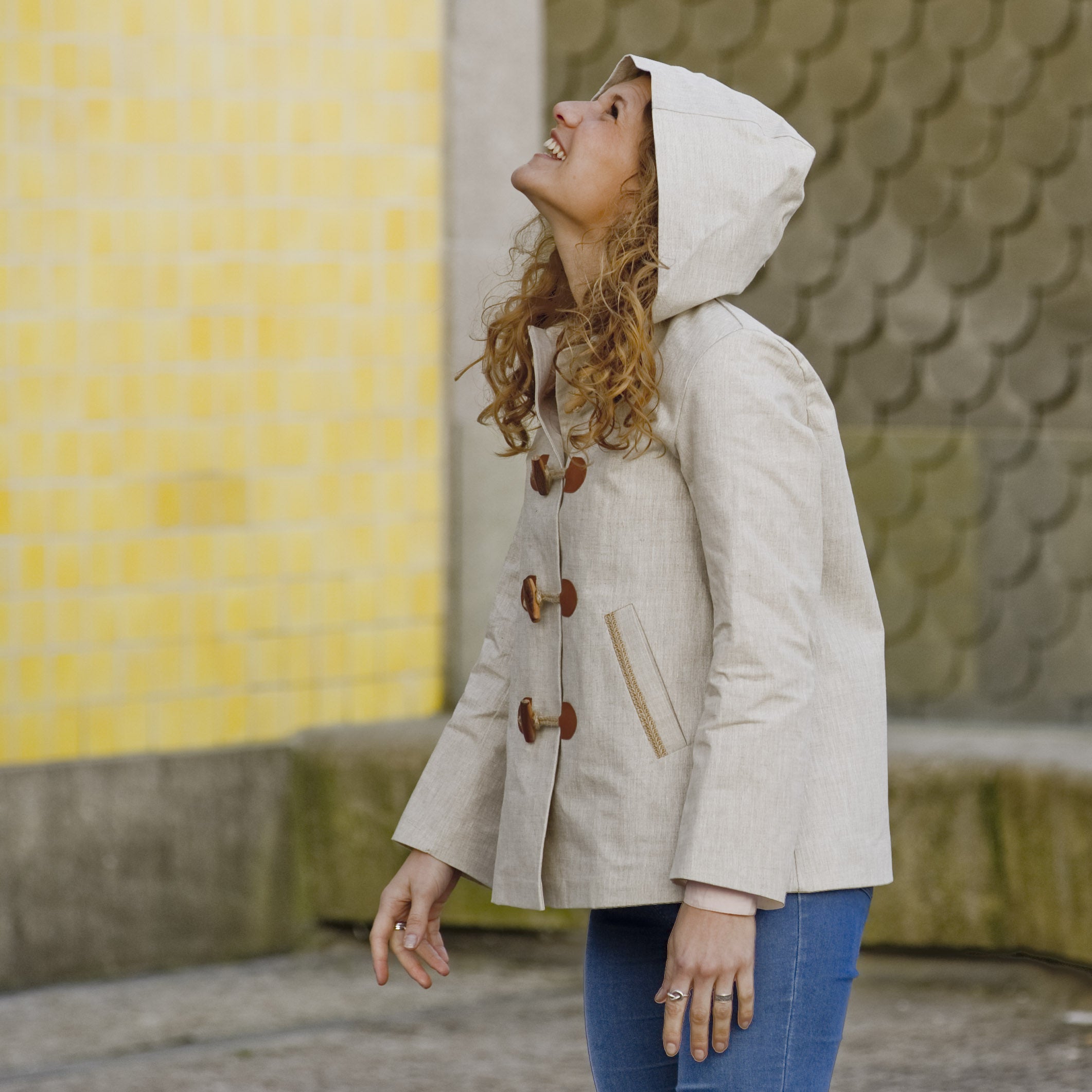 Aboutp natural linen all-weather parka