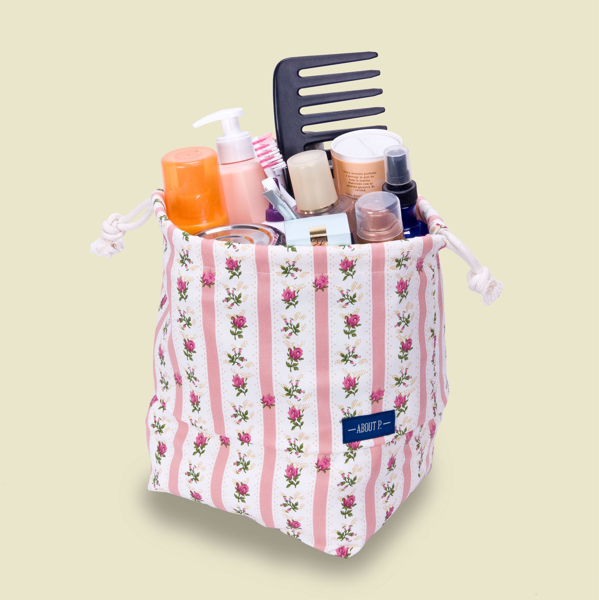 Aboutp original 100% cotton bread&toilette bag