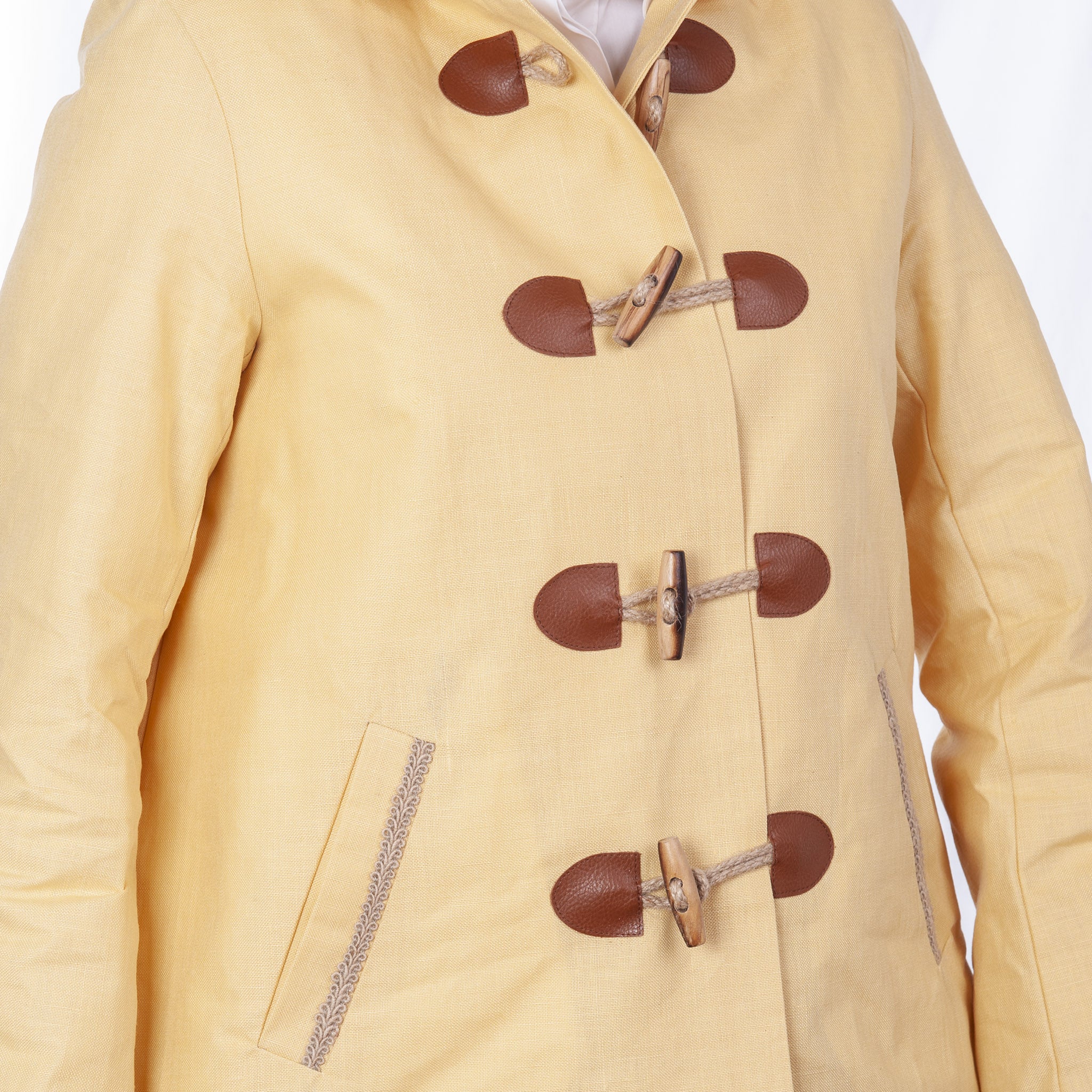 Aboutp yellow linen all-weather parka